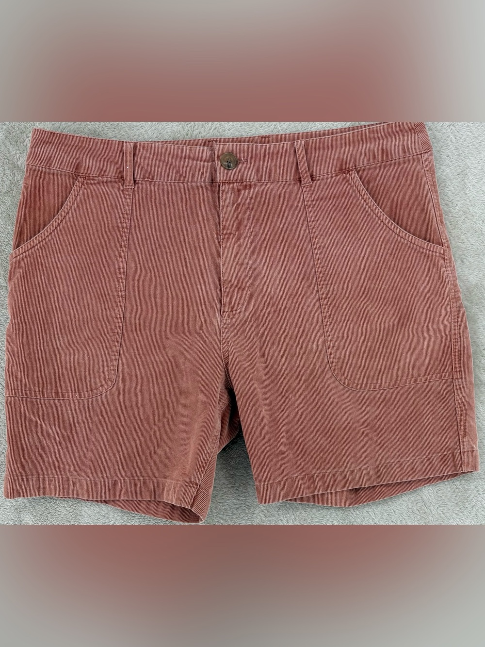 Marine Layer Men’s 36 Corduroy Shorts Dusty Red Rose Casual Chino